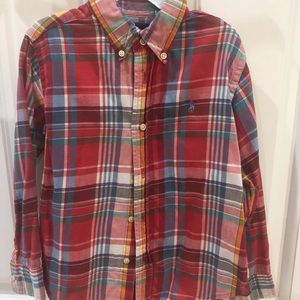 Vintage tones - size 5 boys.  Polo button down.  Great condition.  Worn 4 photos